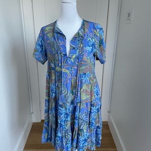 NWT Shop Avara Tropical tiered mini dress | S
